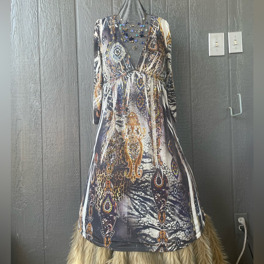 Elegant Multicolor Maxi Dress